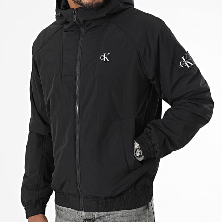 Calvin Klein - 4698 Giacca nera con cappuccio e zip