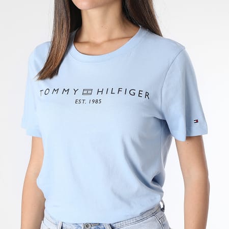 Tommy Hilfiger - Camiseta mujer Corp Logo 0276 Azul claro