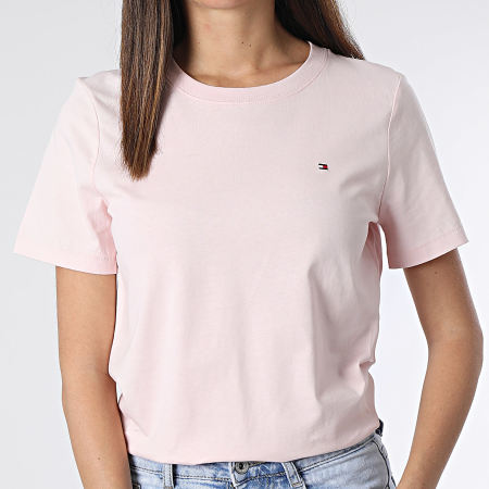 Tommy Hilfiger - Camiseta de mujer Modern Regular Crew Neck 9848 Rosa claro
