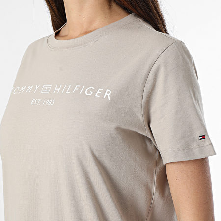 Tommy Hilfiger - Robe Tee Shirt Corp Logo 1013 Beige