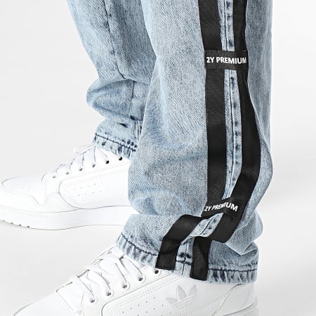 2Y Premium - Jeans a fascia in denim blu