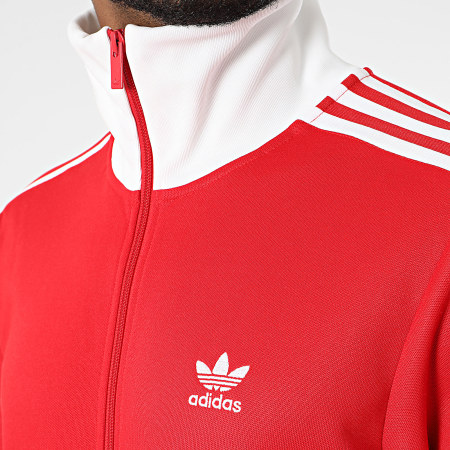Adidas Originals - Veste Zippée A Bandes Beckenbauer IM4511 Rouge Blanc