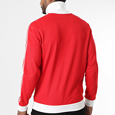 Adidas Originals - Veste Zippée A Bandes Beckenbauer IM4511 Rouge Blanc