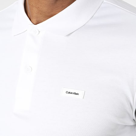 Calvin Klein - Polo Manches Courtes Slim Smooth Cotton 1657 Blanc