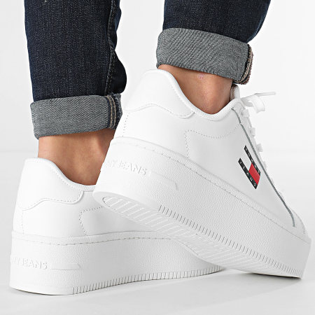 Tommy Jeans - Sneakers da donna Flatform Essential 2518 Bianco