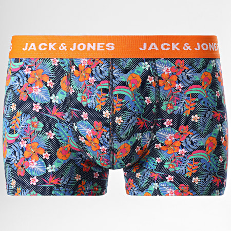 Jack And Jones - Lot De 5 Boxers Orlando Noir Bleu Marine Orange Floral