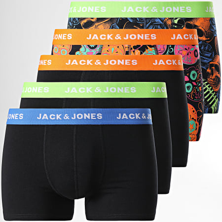 Jack And Jones - Pack de 5 calaveras Pop Boxers Negro