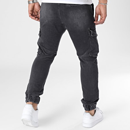 KZR - Pantaloni Cargo Jean grigio antracite