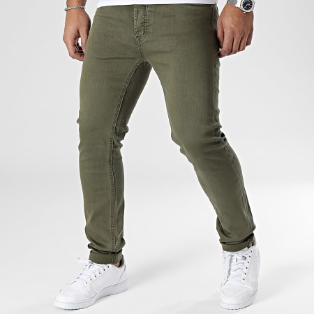 KZR - Jeans skinny verde cachi