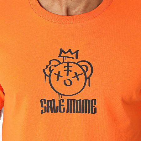 Sale Môme Paris - Maglietta Teddy King Arancione Nero