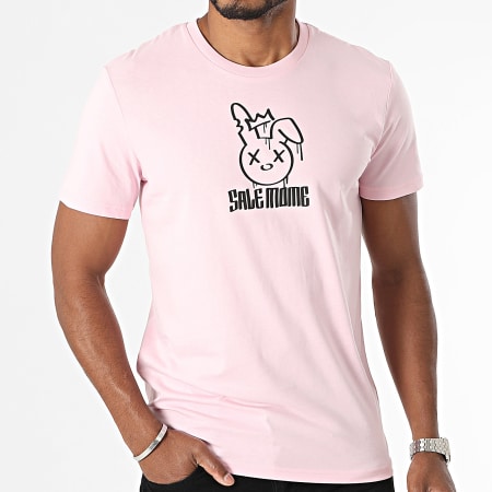 Sale Môme Paris - Maglietta Pink Rabbit King nera