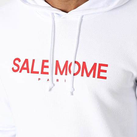 Sale Môme Paris - Sweat Capuche Notes Blanc Rouge