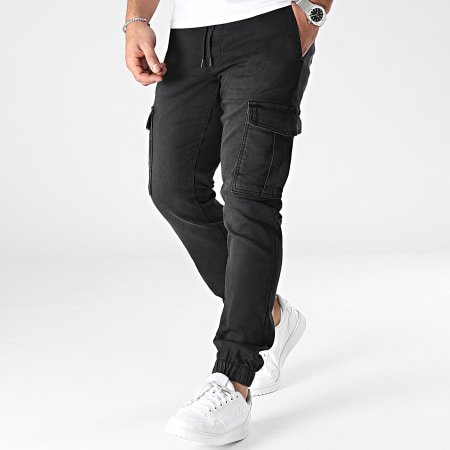 Only And Sons - Pantalon Cargo Jean Weft Noir