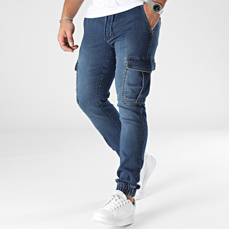 Only And Sons - Trama Pantaloni cargo in denim blu