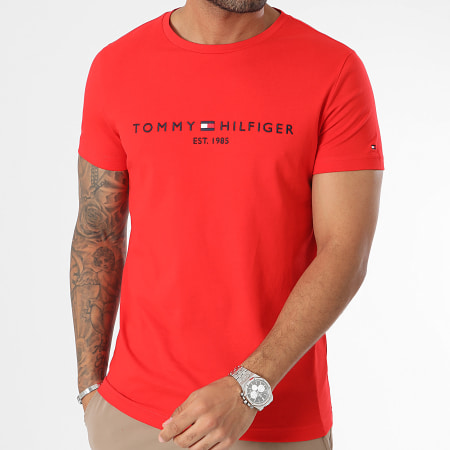 Tommy Hilfiger - Slim Logo Camiseta 1797 Rojo
