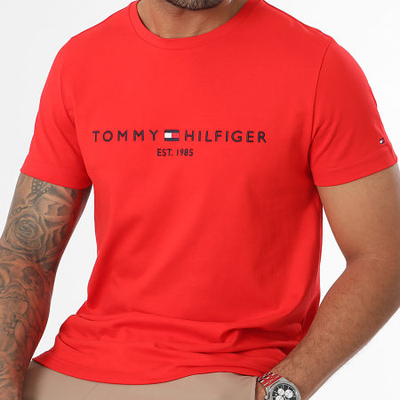 Tommy Hilfiger - Maglietta Slim Logo 1797 Rosso