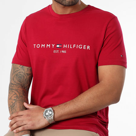 Tommy Hilfiger - Tee Shirt Slim Logo 1797 Bordeaux