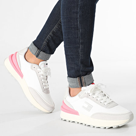 Tommy Jeans - Tech Runner Essential 2511 Ecru Light Cast Pink Sneakers Donna