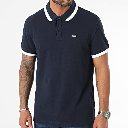 Tommy Jeans - Polo Manches Courtes Solid Tipped 8313 Bleu Marine