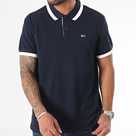 Tommy Jeans - Polo a manica corta con punta solida 8313 Navy