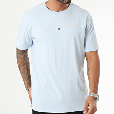 Tommy Jeans - Tee Shirt Linear Logo 7993 Bleu Clair