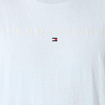 Tommy Jeans - Maglietta Linear Logo 7993 Azzurro