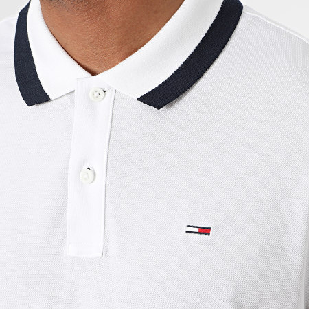 Tommy Jeans - Polo Manches Courtes Solid Tipped 8313 Blanc