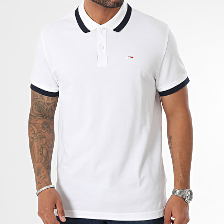 Tommy Jeans - Polo Manches Courtes Solid Tipped 8313 Blanc