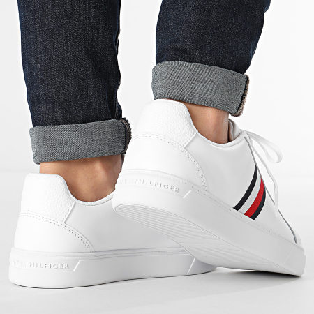Tommy Hilfiger - Sneaker Essential Court Donna Stripes 7779 Bianco