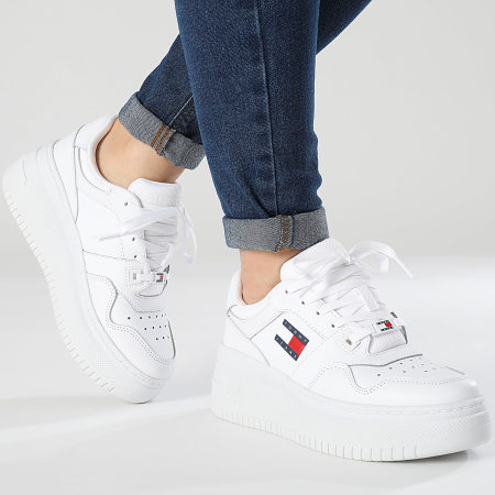 Tommy Jeans - Retro Sneakers Flatform Essential 2506 Bianco Sneakers da donna