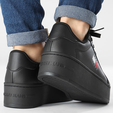 Tommy Jeans - Sneakers donna Flatform Essential 2518 Nero