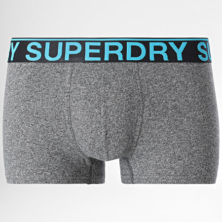 Superdry - Set di 3 boxer classici grigio screziato