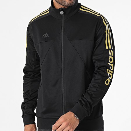 Adidas Sportswear - Veste Zippée A Bandes Tiro IM2920 Noir Doré