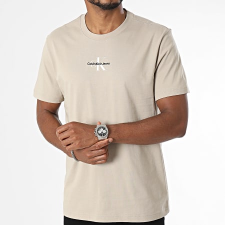 Calvin Klein - Camiseta Monologo Regular 3483 Beige