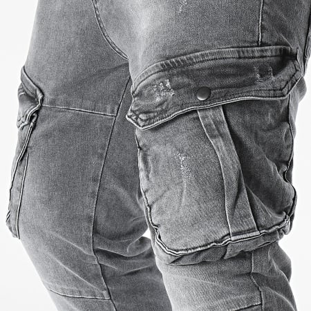 Classic Series - Pantalon Cargo Jean Skinny Gris