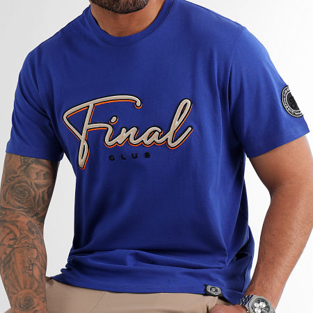 Final Club - Tee Shirt Broderie 3D Signature 1130 Bleu Roi