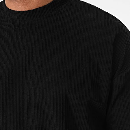 Frilivin - Conjunto de camiseta negra de manga larga y pantalón de chándal