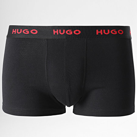 HUGO - Set di 3 boxer 50469766 Nero Rosso Grigio