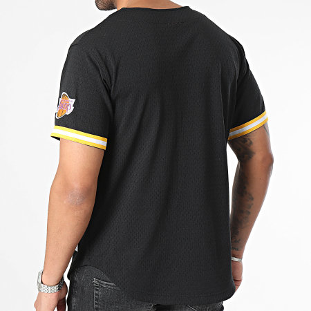 Mitchell and Ness - Camiseta de baloncesto Los Angeles Lakers On The Clock Mesh Negra
