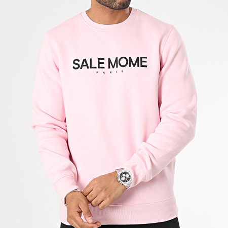 Sale Môme Paris - Felpa girocollo Black Pink Teddy