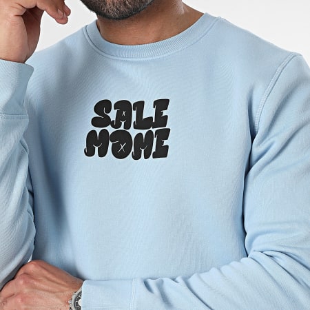 Sale Môme Paris - Sudadera azul Graffiti Rabbit Crewneck