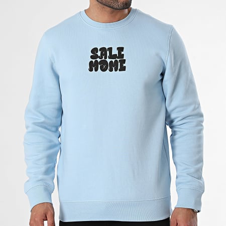 Sale Môme Paris - Sudadera azul Graffiti Rabbit Crewneck