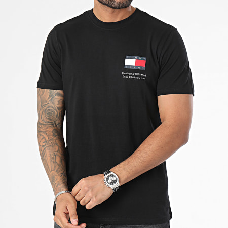 Tommy Jeans - Essential Flag Slim Camiseta 8263 Negro