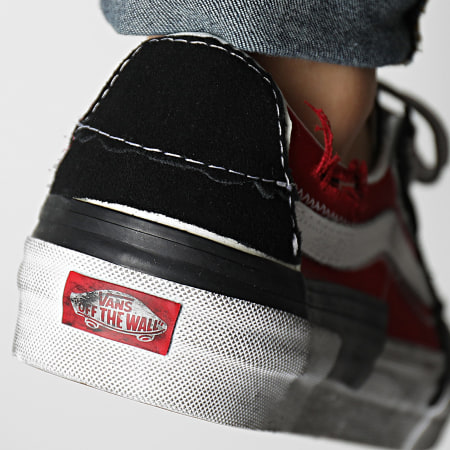 Vans - Baskets Sk8 Low Reconstruct 9QS4581 Stressed Check Black Red