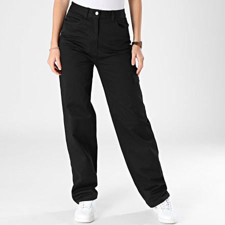 Calvin Klein - Pantalón cargo negro 1297 para mujer