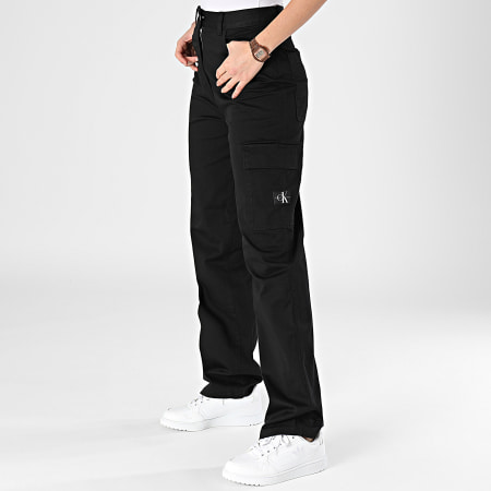Calvin Klein - Pantalón cargo negro 1297 para mujer