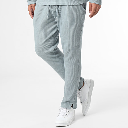 Frilivin - Set polo a maniche lunghe e pantaloni da jogging grigio