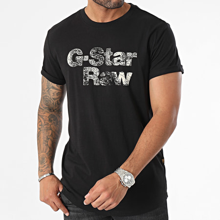 G-Star - Tee Shirt Painted D24667-336 Noir