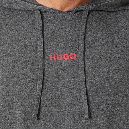 HUGO - Sweat Capuche Linked 50505110 Gris Anthracite Chiné