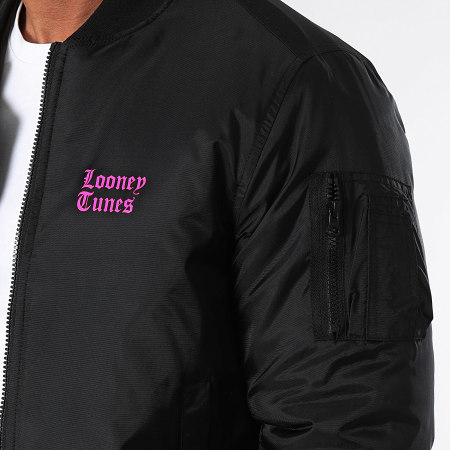Looney Tunes - Giacca Bomber Angry Bugs Bunny Back Nero Rosa